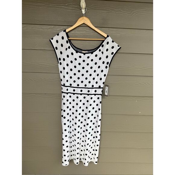 New York & Co NWT polka dot midi dress - Picture 2 of 6
